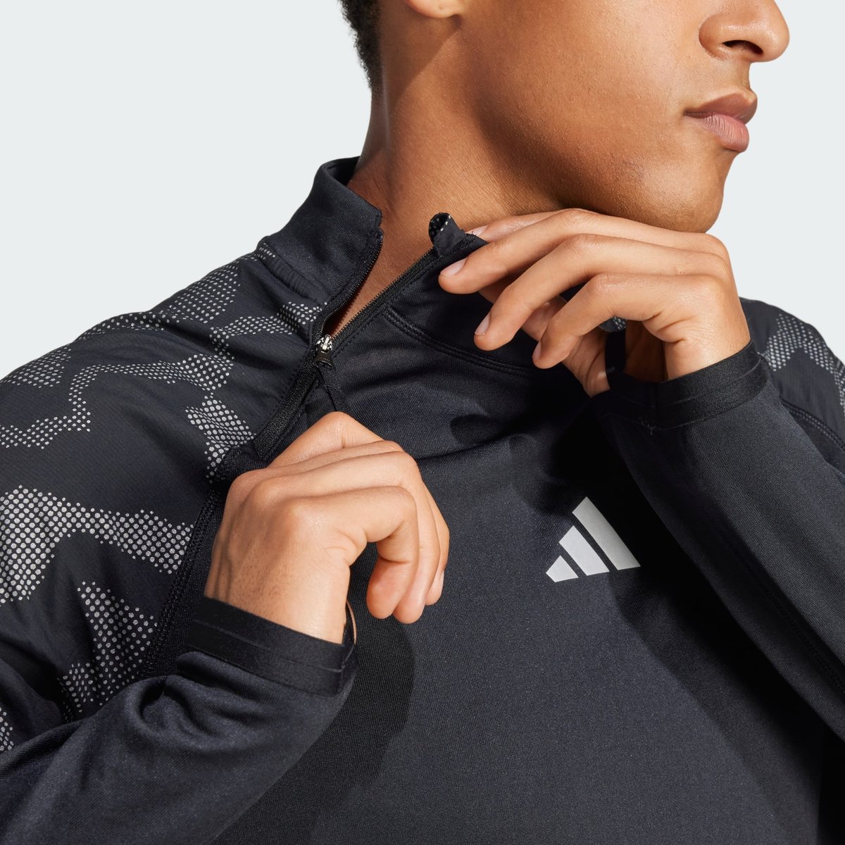 Haut demi-zip réfléchissant Ultimate Hi Vis black, adidas Performance