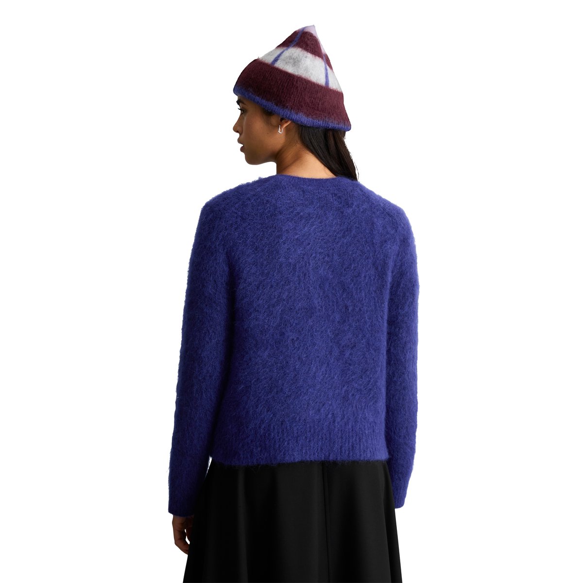 Cardigan douillet, coupe classique en mélange de mohair et de laine vierge violet, MARC O’POLO DENIM