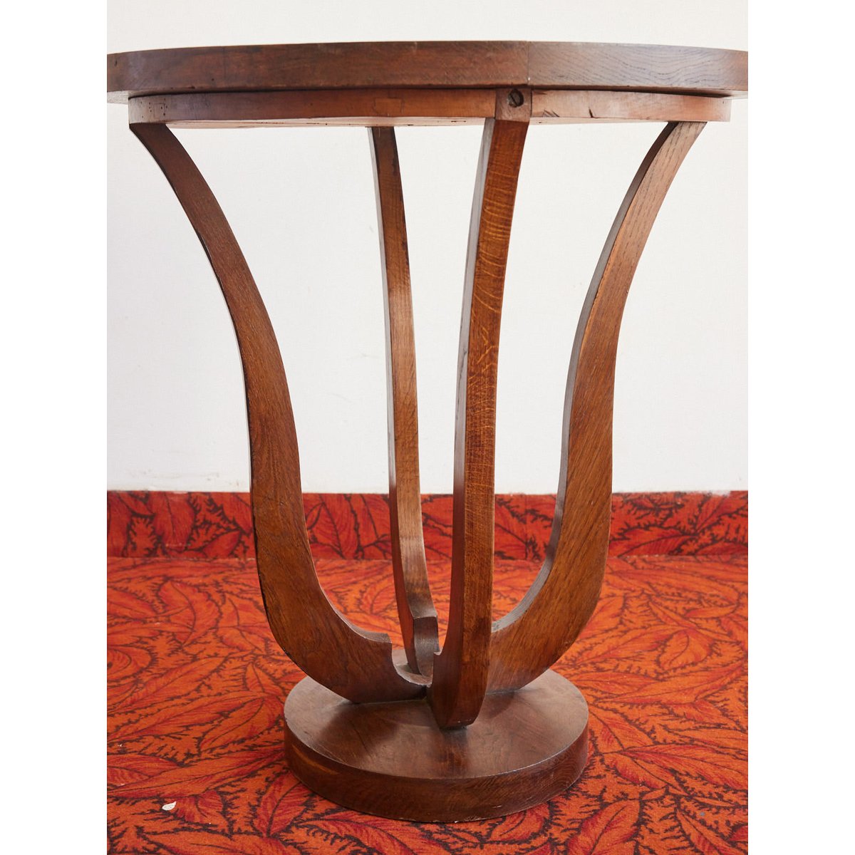 Table d'appoint Art déco en bois Francine N°1023 - Bon état bois foncé, DEBONGOUT