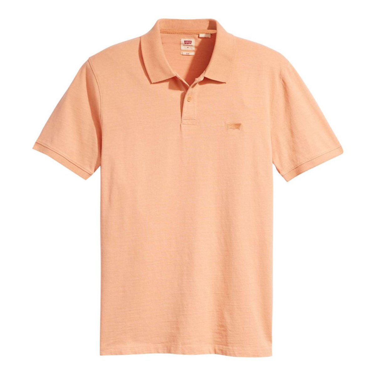 Polo en coton orange uni avec un col boutonné et une coupe droite orange, LEVI'S