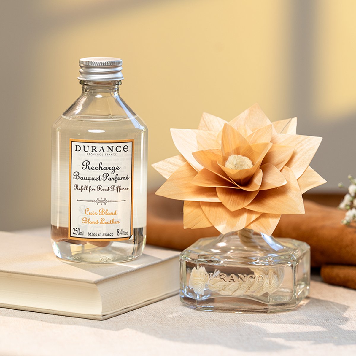 Recharge diffuseur de parfum CUIR BLOND couleur unique, DURANCE
