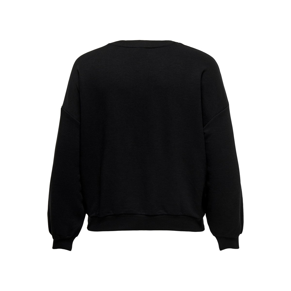 Sweat col rond, manches longues noir, ONLY CARMAKOMA