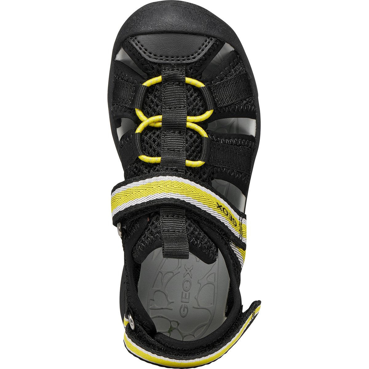 Sandales J VANIETT noir/jaune, GEOX