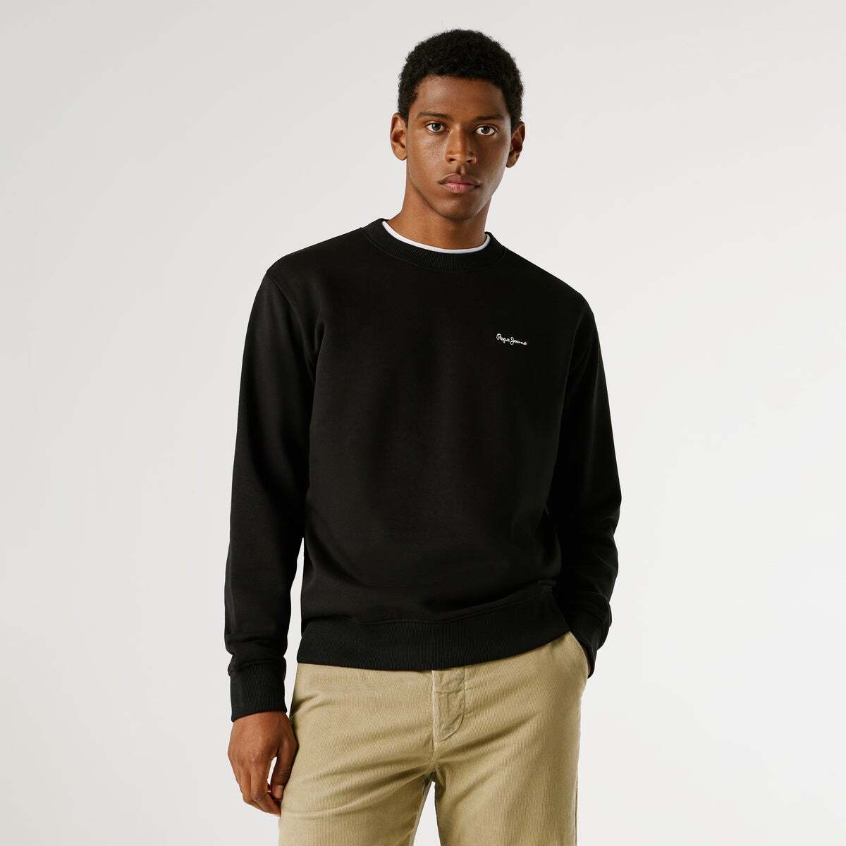 Sweat-Shirt Coupe Regular À Col Rond noir, PEPE JEANS