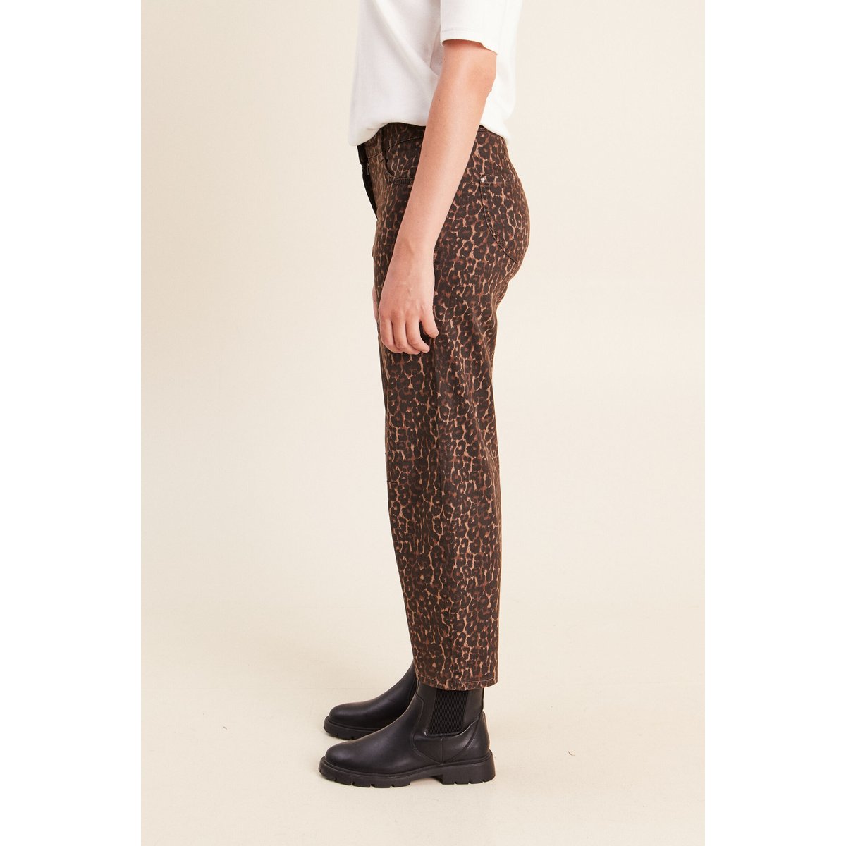Pantalon magique Le Léger coupe barrel marron cognac, BREAL