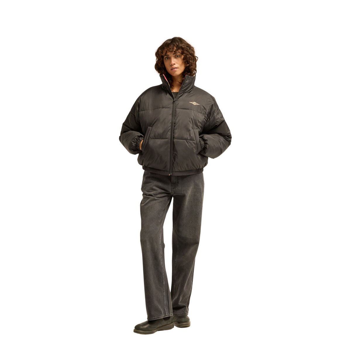 Veste en duvet réversible COZY PUFFER jaune curry, BILLABONG