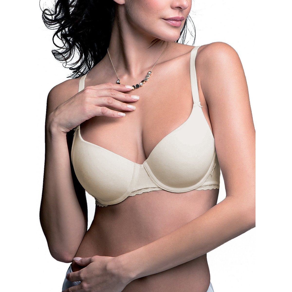 Soutien-gorge coton préformé Anja noir, LISCA