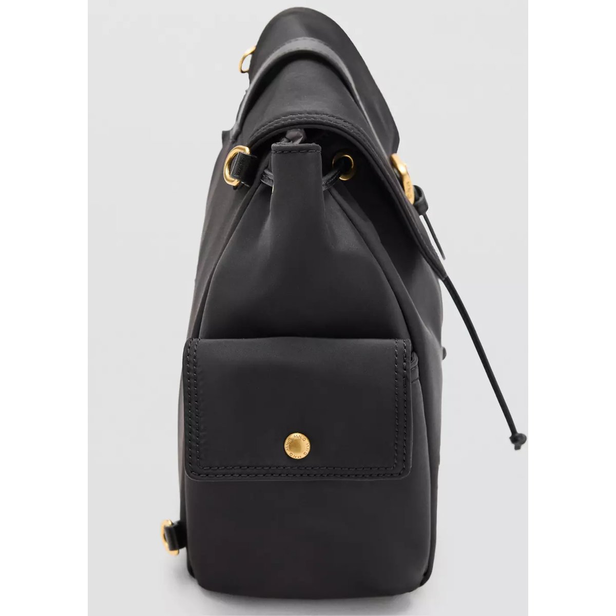 Sac à dos avec poches et boucle de fermeture noir, MANGO