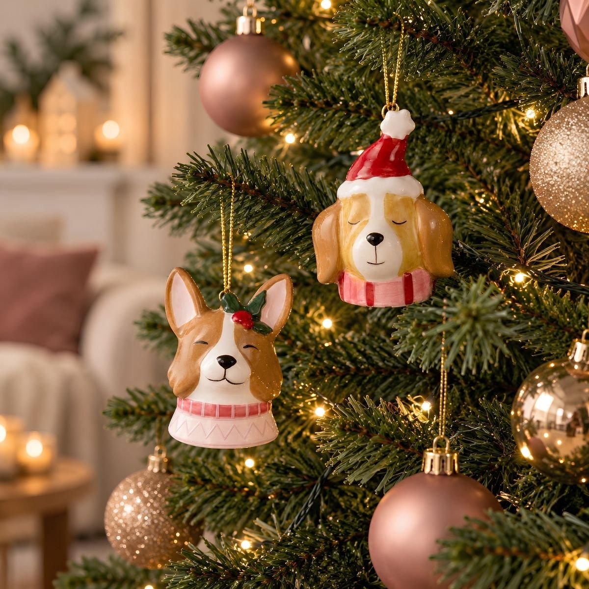 Boule de Noël rose, MICA DECORATIONS