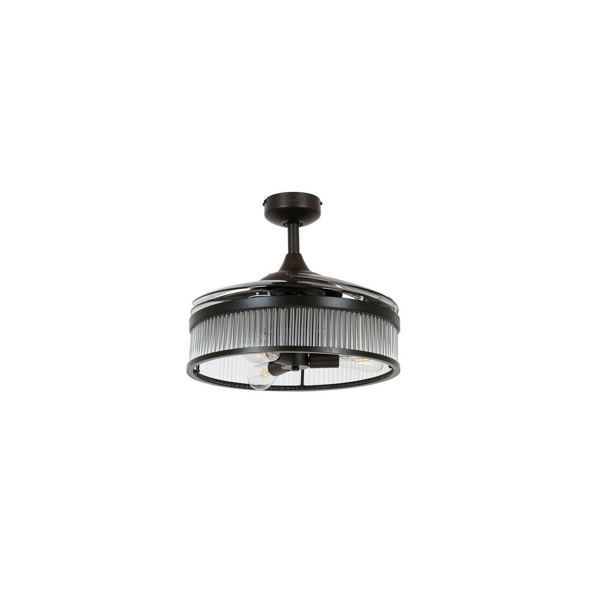 Ventilateur plafond CORBELLE noir - gris, BOUTICA-DESIGN