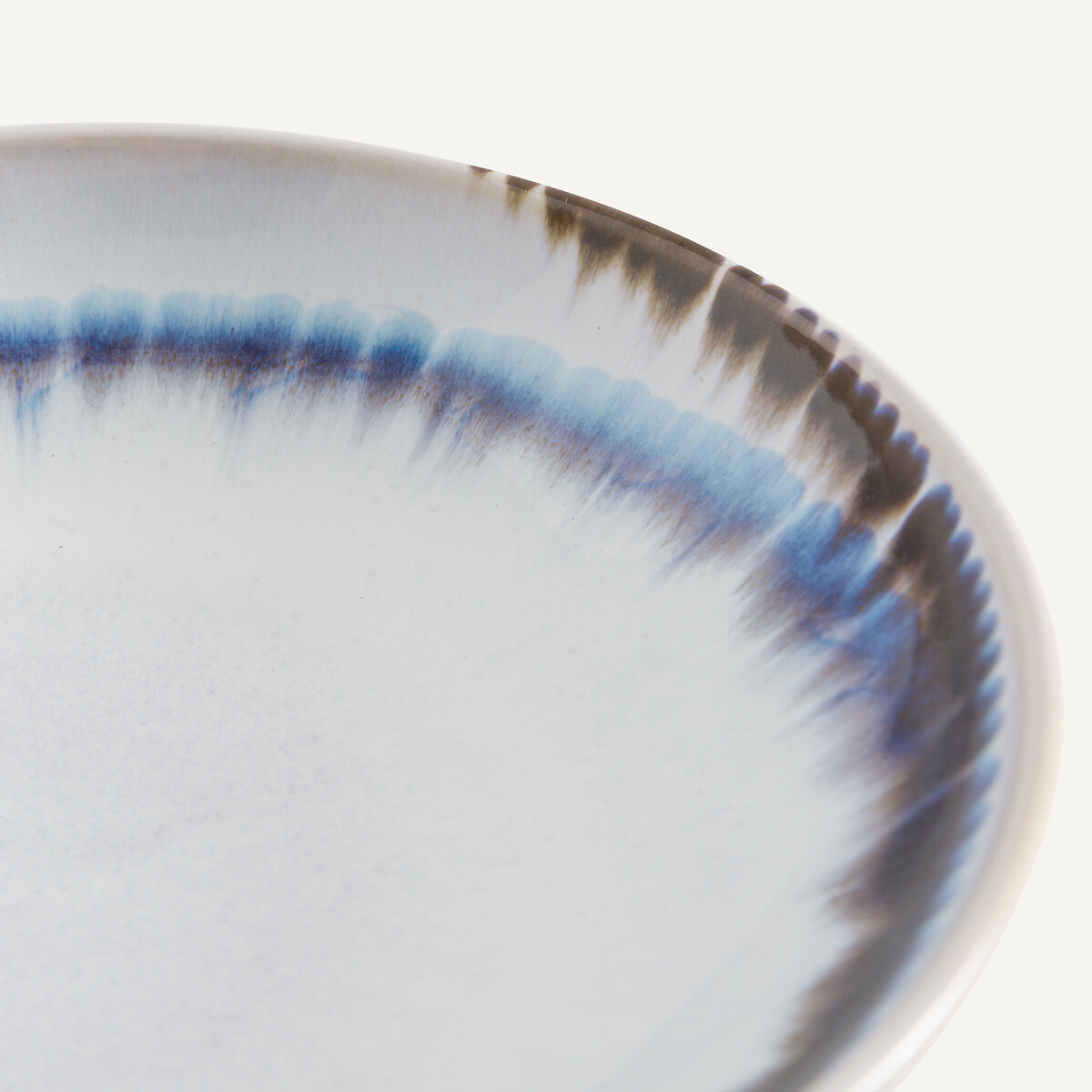 Set of 4 Amadora Deep Sandstone Plates blue/white/brown , AM.PM
