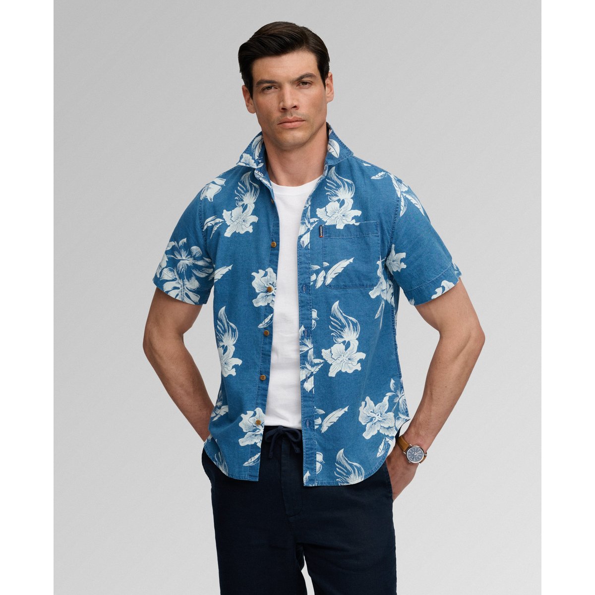 Chemise à manches courtes Vintage Loom indigo chrissy délavé, SUPERDRY