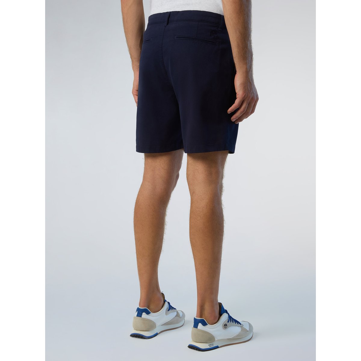 Short chino avec patch logo bleu marine, NORTH SAILS