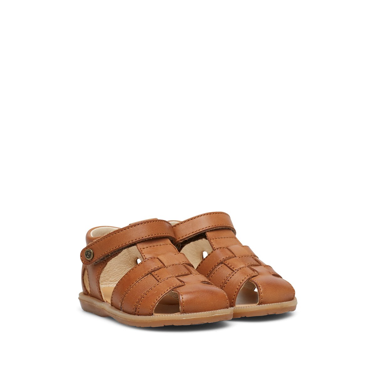 Sandales semi-ouverte en cuir ZAFFIRO marron, NATURINO