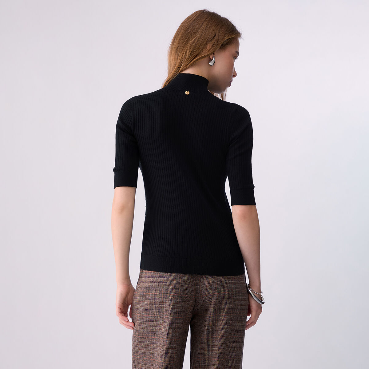 Haut en laine avec strass noir, LIU JO