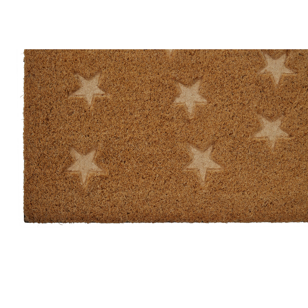 Star Embossed Coir Doormat natural, SO'HOME