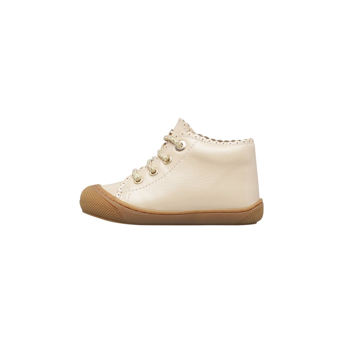 Chaussures premiers pas en vernis COTTINS rose poudré-, NATURINO