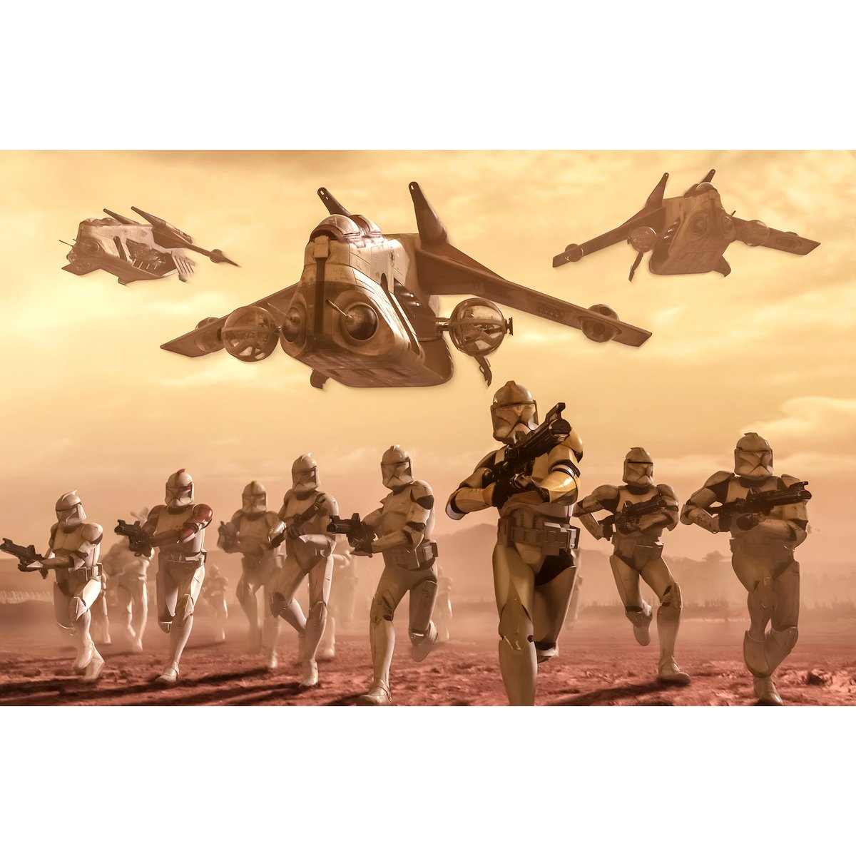 Papier peint Komar - Star Wars Classic Clone Trooper - 400 x 260 cm beige, HEXOA