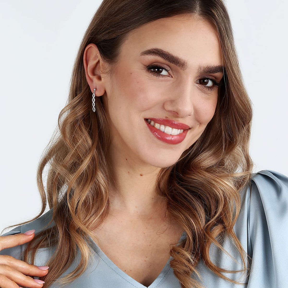 Boucles d'oreilles en Argent/oxyde de zirconium De Zirconium et Oxyde de zirconium argent, CLEOR
