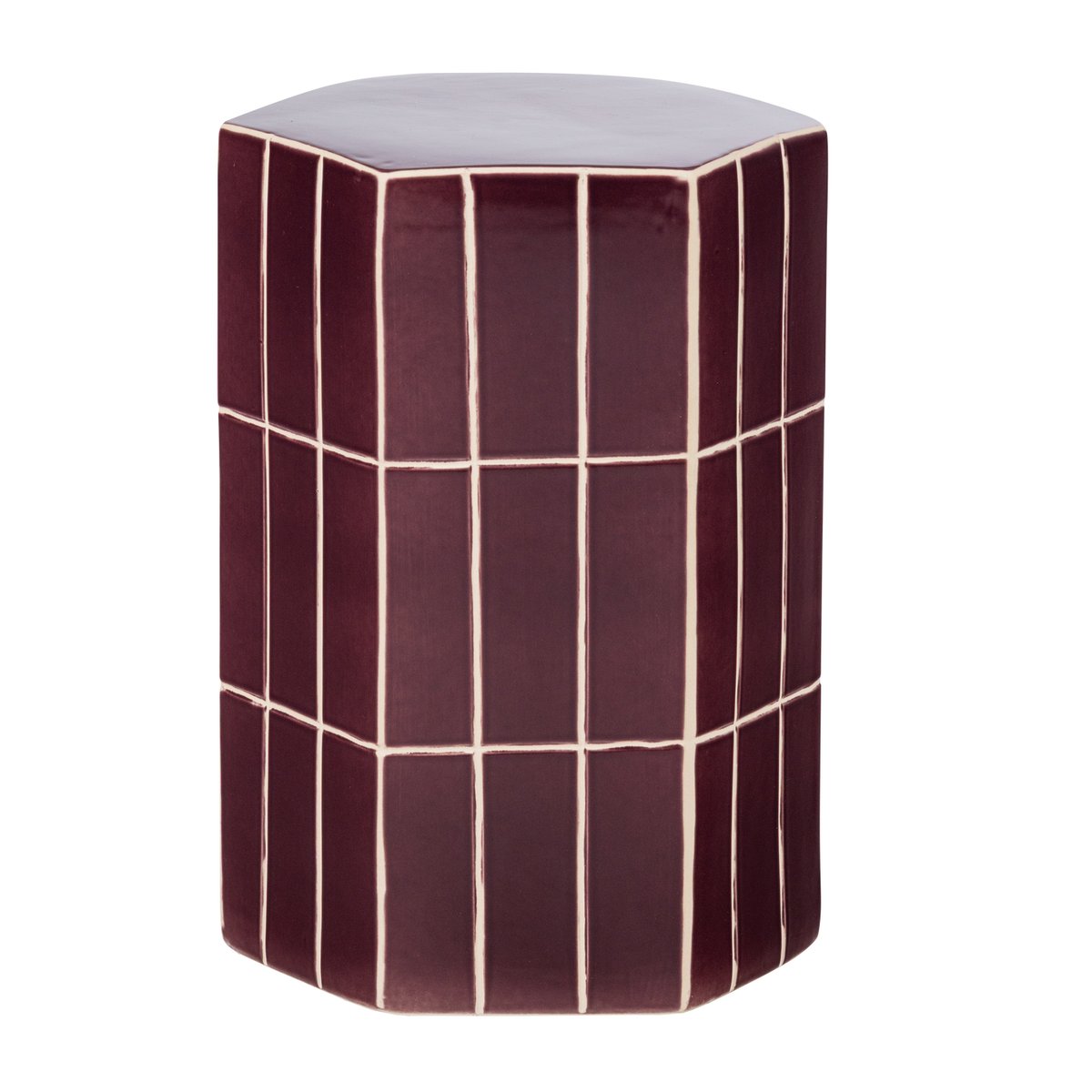 Table d'appoint en keramik PLU violet, WOOOD