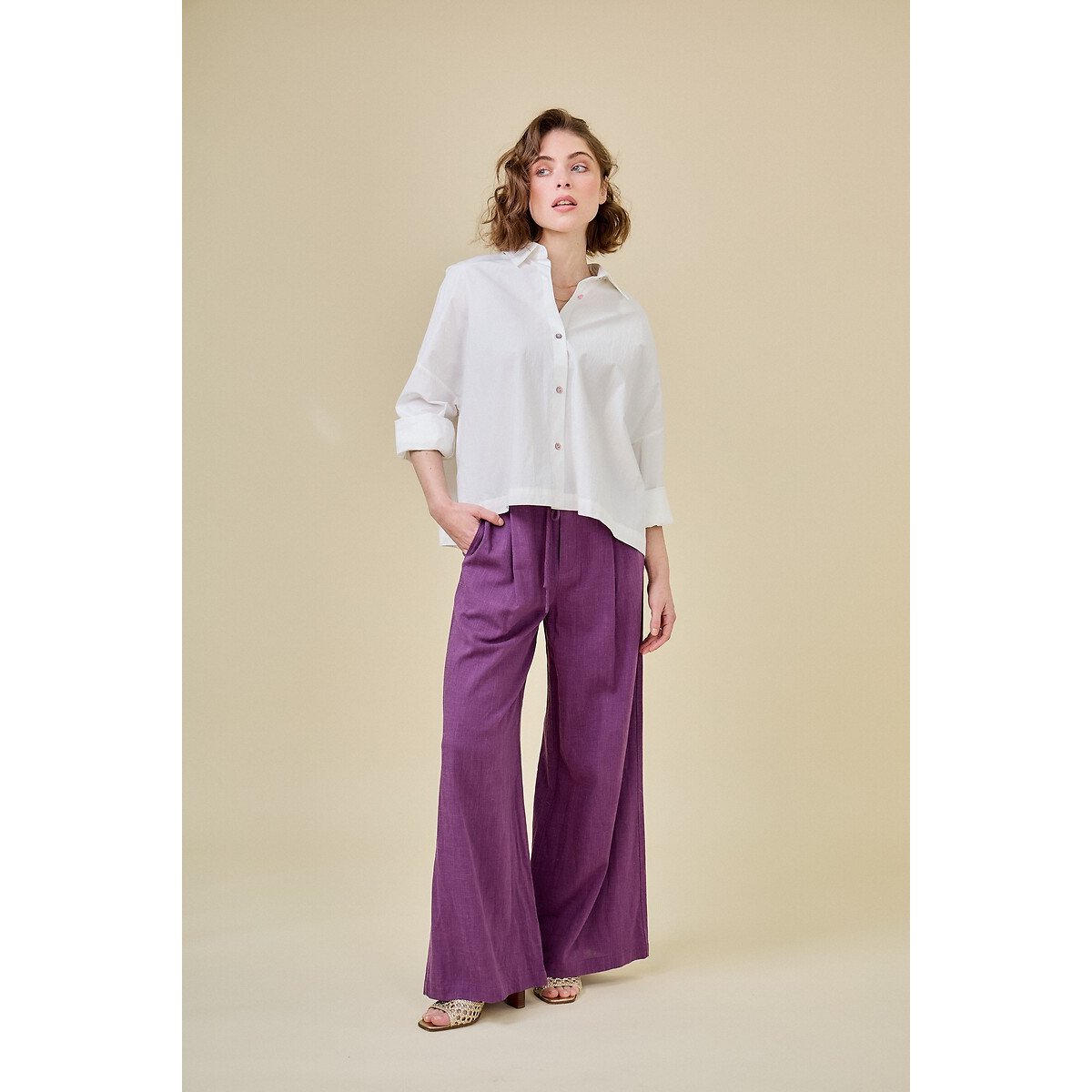 Wide Leg Trousers For Suits purple, SEE U SOON
