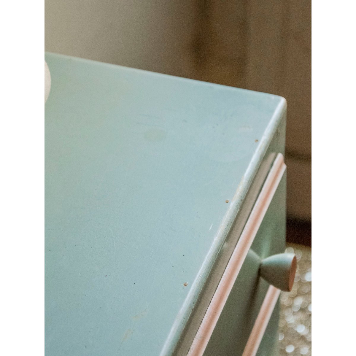 Petite commode bleue et rose pastel Garance N°663 - Bon état bleu, DEBONGOUT