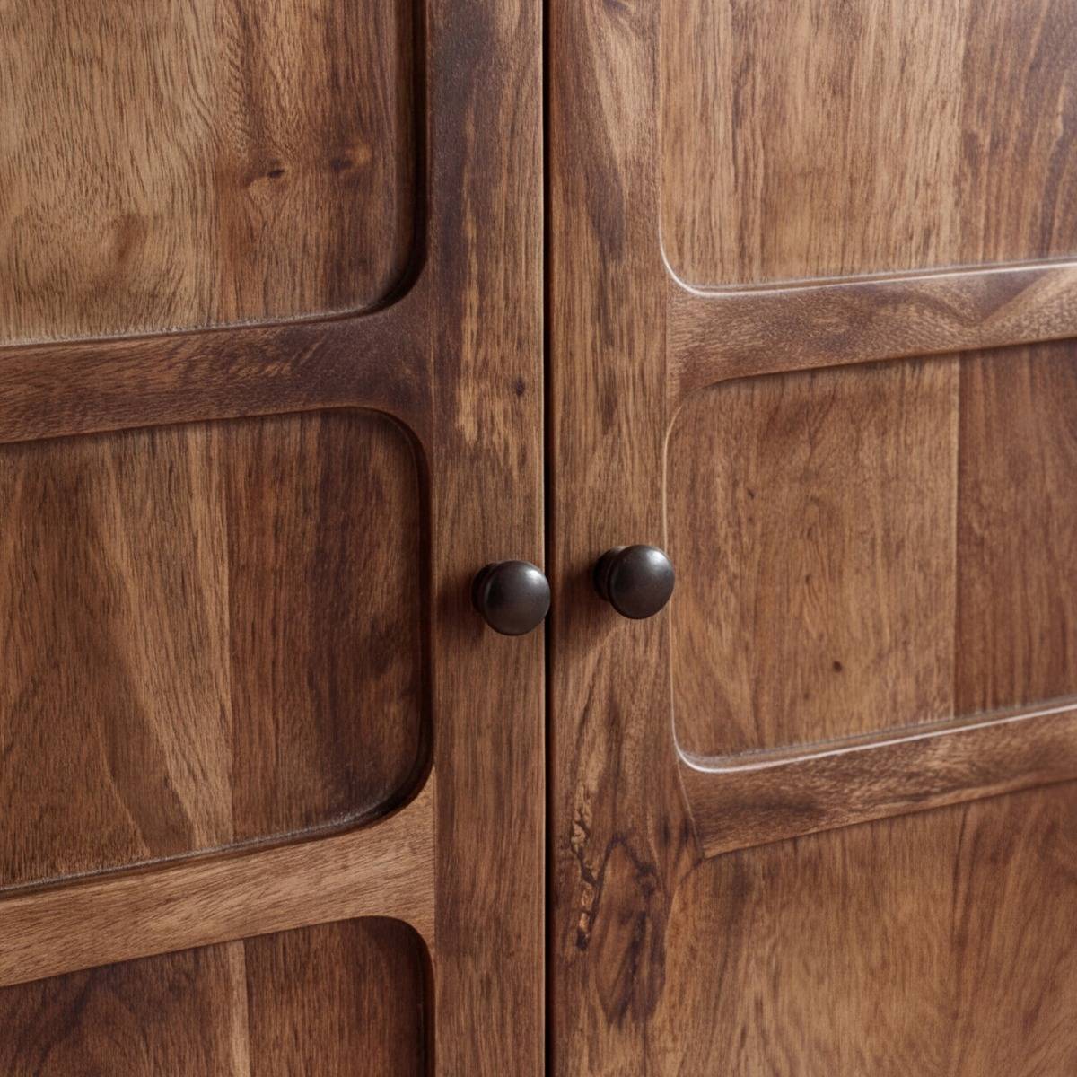 Armoire en bois d'acacia KALEO bois foncé, MADE IN MEUBLES