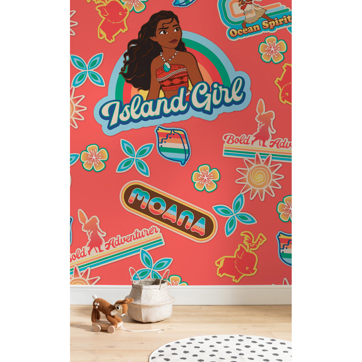 Papier peint Komar - Moana Island Girl - 200 x 280 cm multicolore, HEXOA