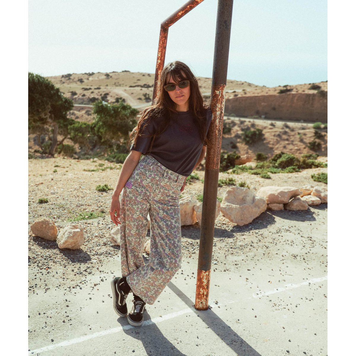 Pantalon imprimé en twill SANDLILY multicolore, OXBOW
