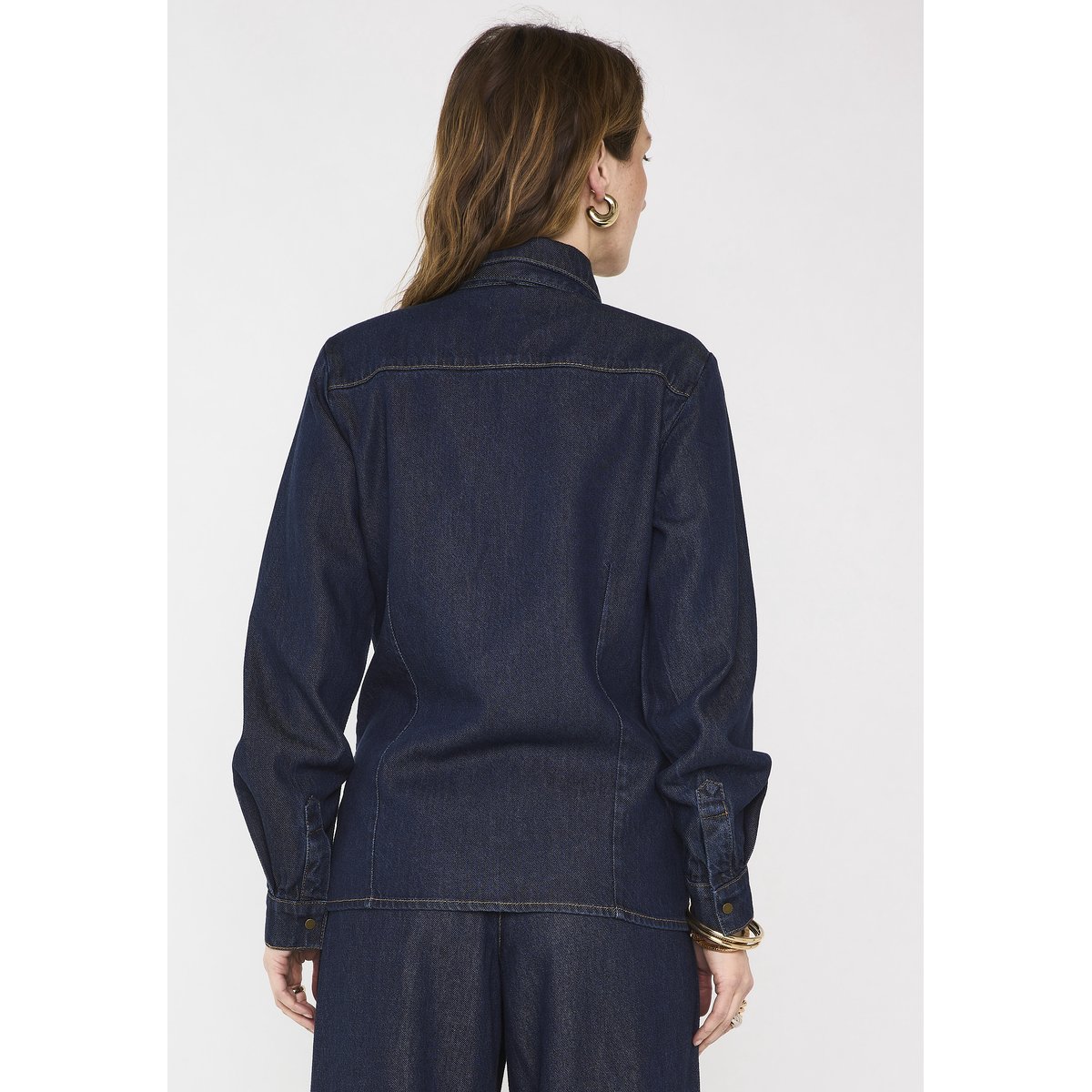 Blouse à col lavallière DARIA denim brut, Maison 123