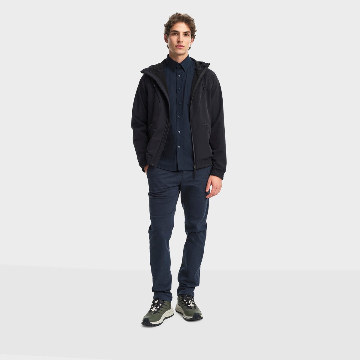 Pantalon chino en coton biologique bleu marine, AIGLE