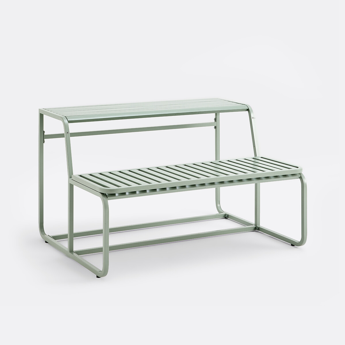 Banc-table de jardin en métal acier, TALIA vert sauge, LA REDOUTE INTERIEURS