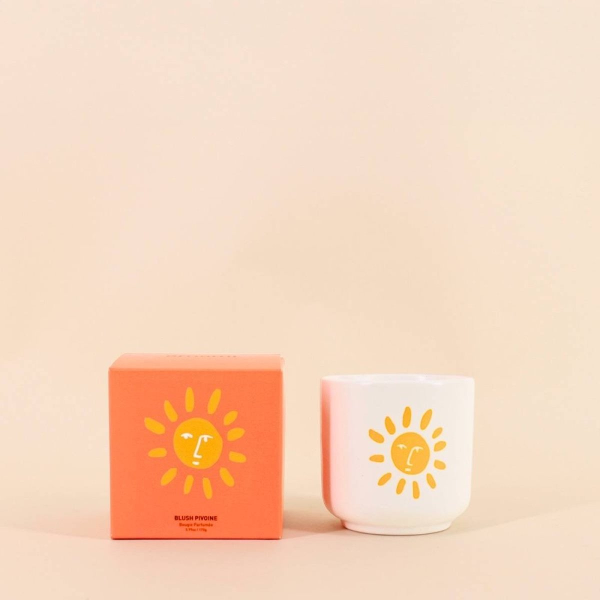Bougie parfumée céramique 170g, boite cadeau orange, ORNAMI