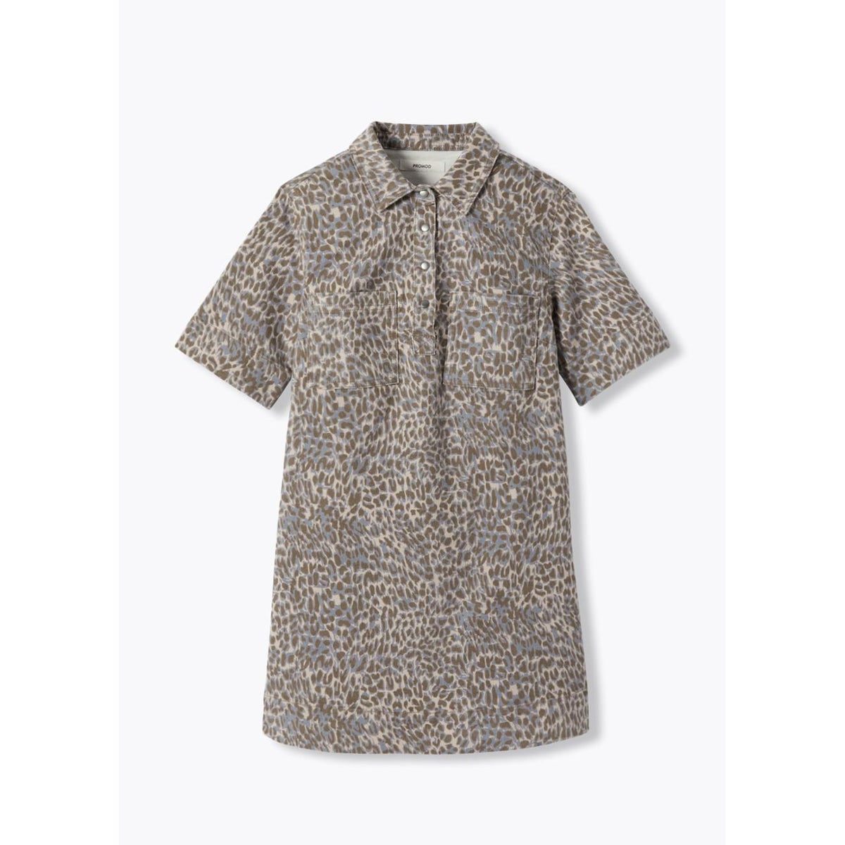 Robe courte léopard en toile imprimé sable, PROMOD