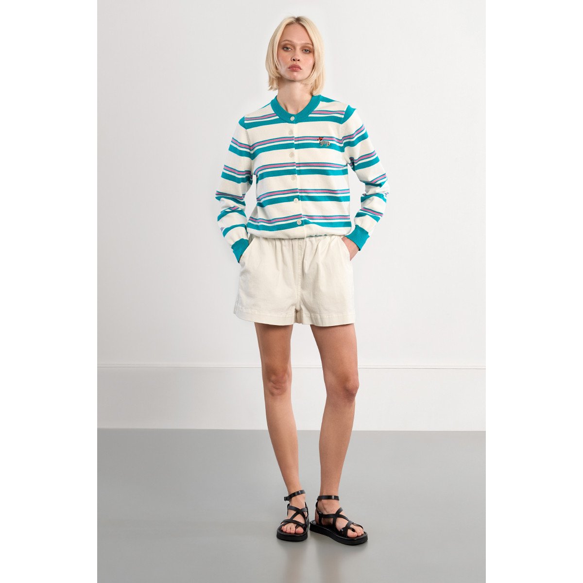 Gilet rayé Teckel mint, LILI SIDONIO