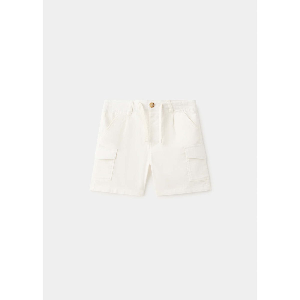 Bermuda cargo coton lin blanc cassé, MANGO BABY