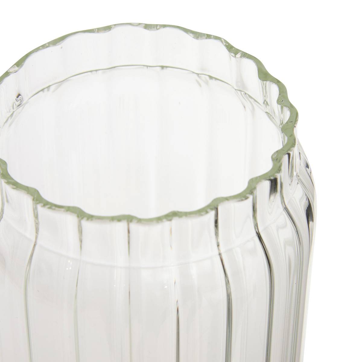 Bocal cuisine en verre borosilicate strié couvercle acacia 1.4L HARMONY transparent, 5FIVE SIMPLY SMART