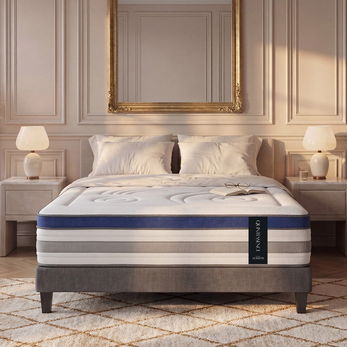Matelas Mémoire de Forme - 30 cm - QUINTESSENCE blanc, MAISON AUBERTIN