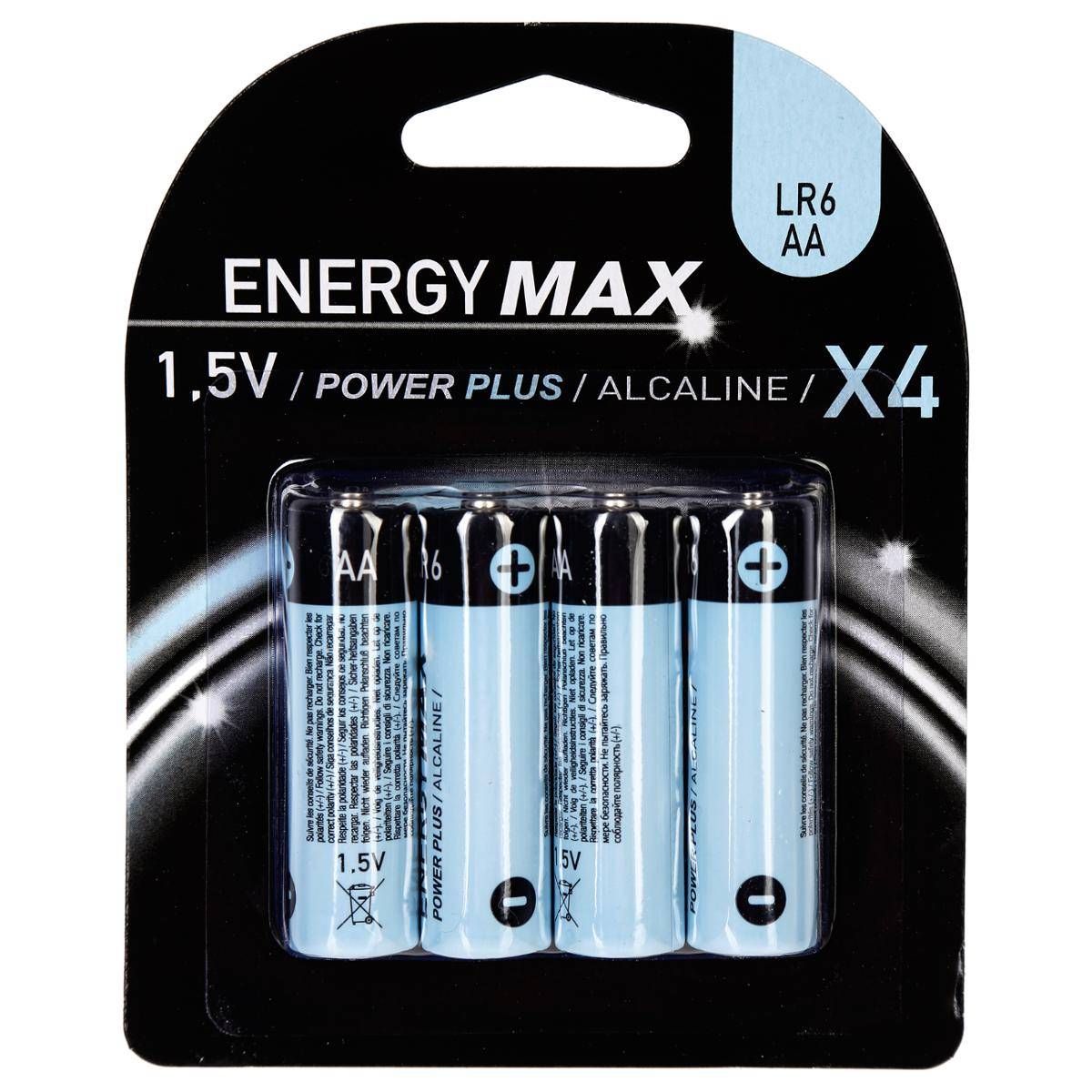 Piles power plus LR06 x4 bleu clair, 5FIVE SIMPLY SMART
