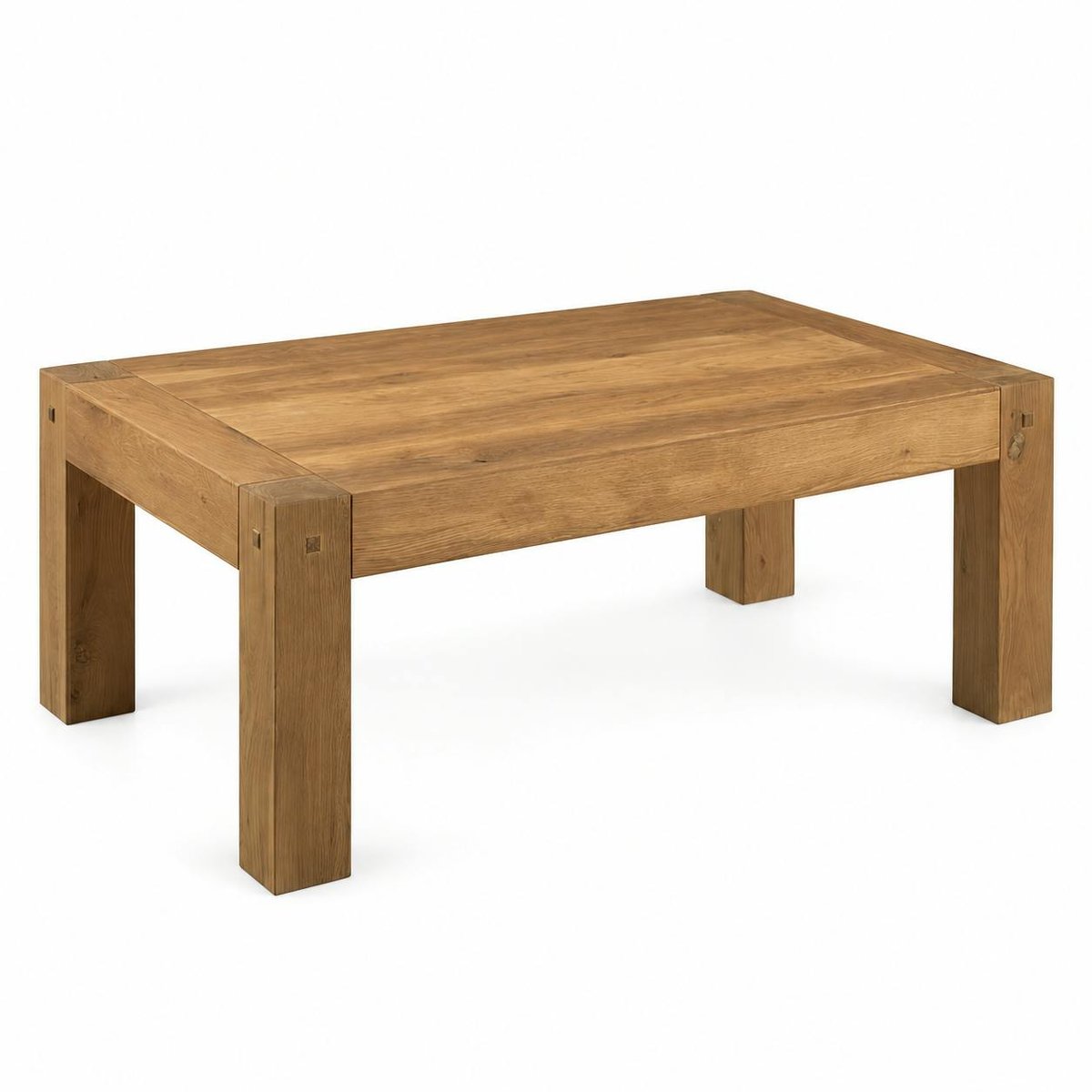 Table basse rectangulaire chêne massif naturel finition huilée 120x70cm FJORD bois naturel, PIER IMPORT