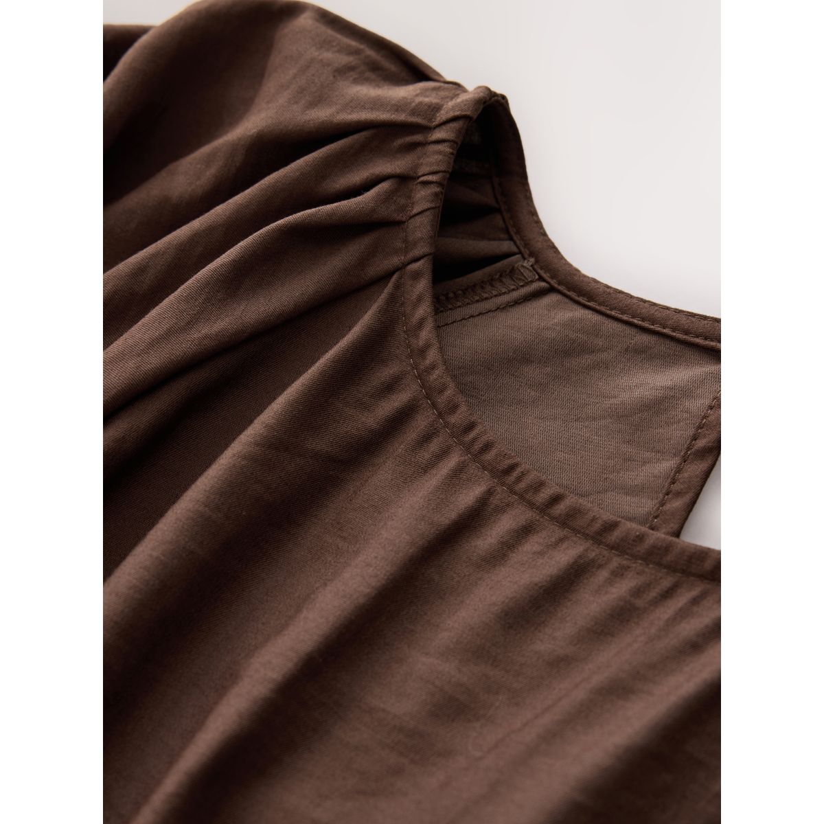 Mini-robe à manches bouffantes marron chocolat, NEXT