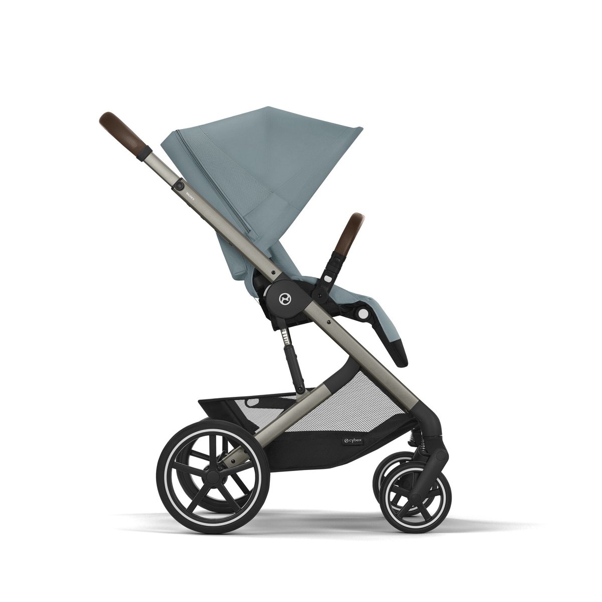Poussette duo tout terrain Balios S Lux 4 avec nacelle pliable bleu stormy blue, CYBEX