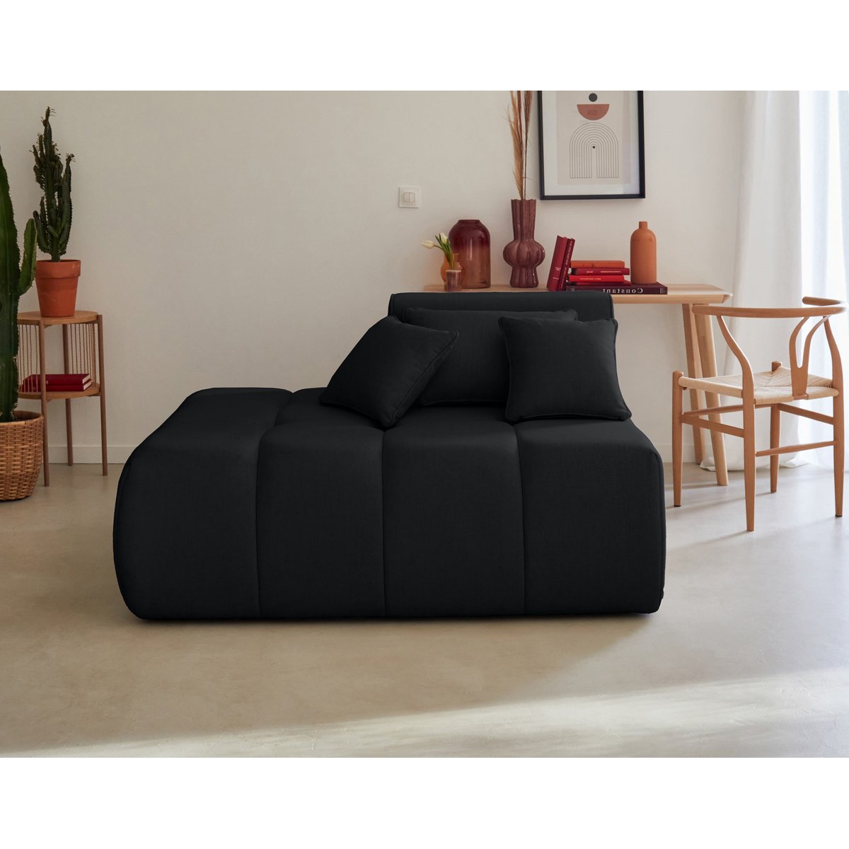 Module d'assise gauche - CARACAS noir, BEST MOBILIER