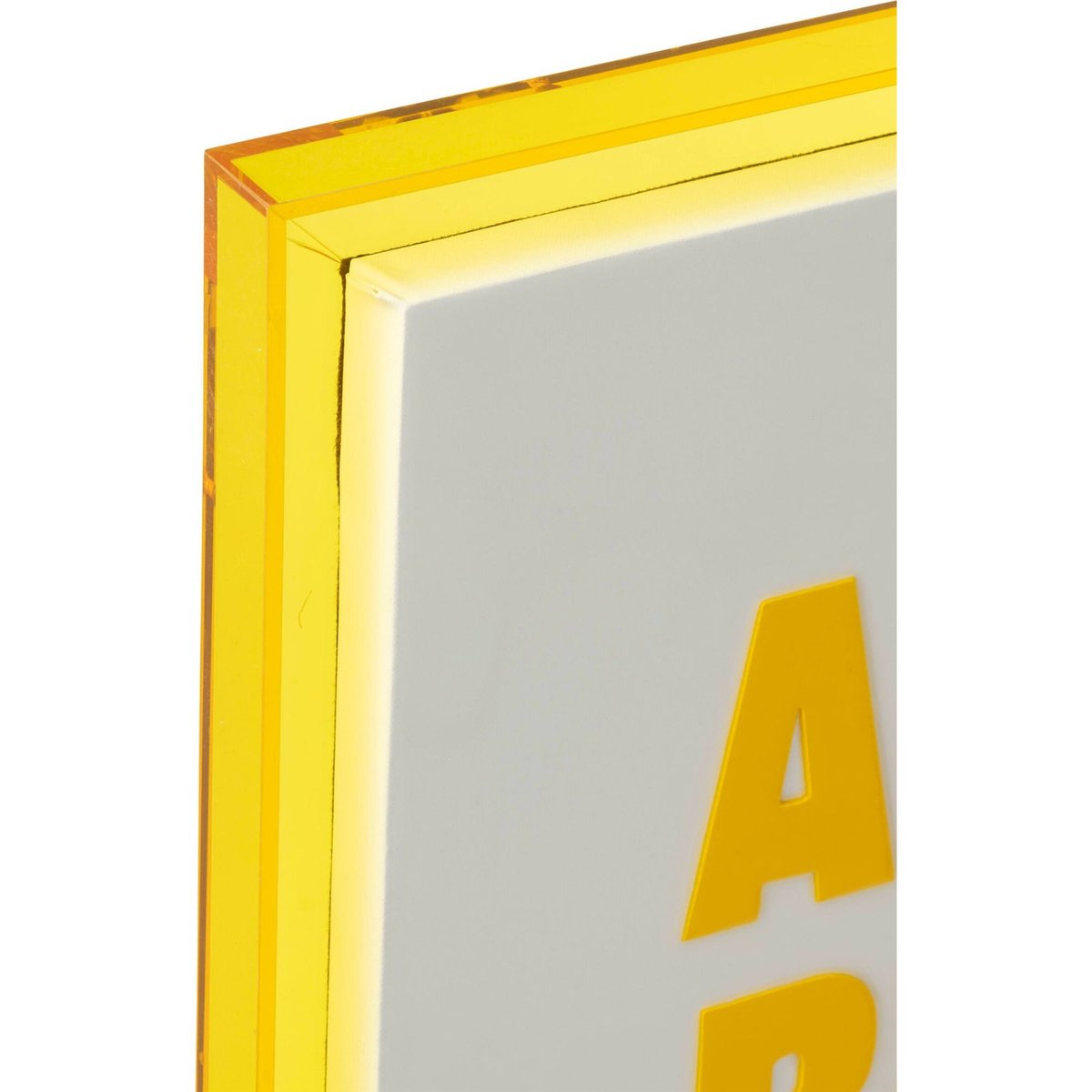 Tableau citation sur toile, Lot de 2 blanc et jaune fluo, RECOLLECTION