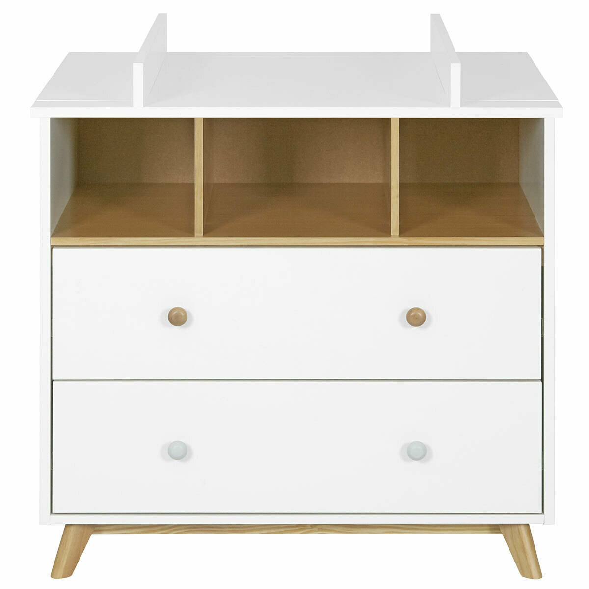 Commode bébé KOMBU blanc et bois, AKITEN RETAIL