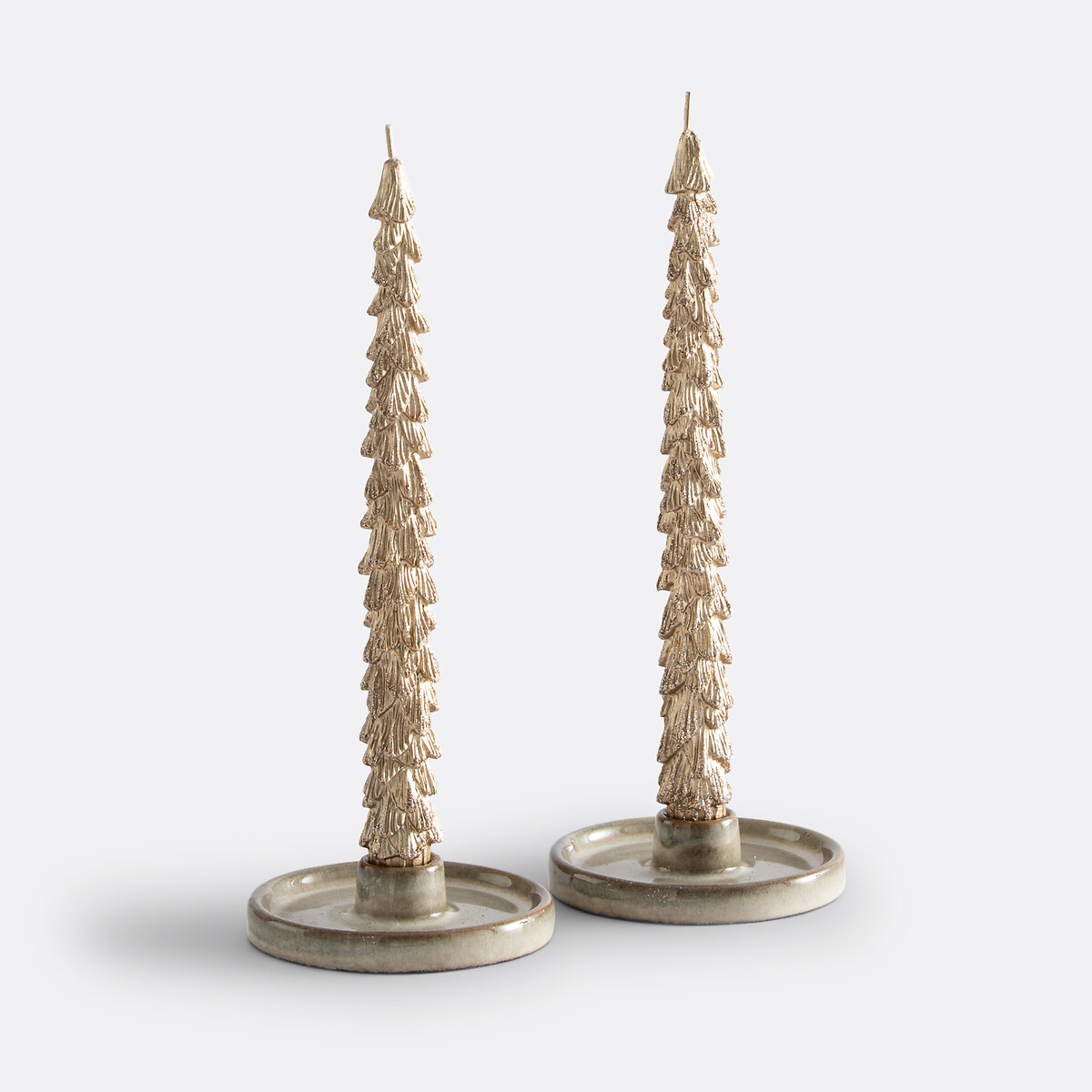 Lot de 2 bougies sapin, Caspar or, LA REDOUTE INTERIEURS
