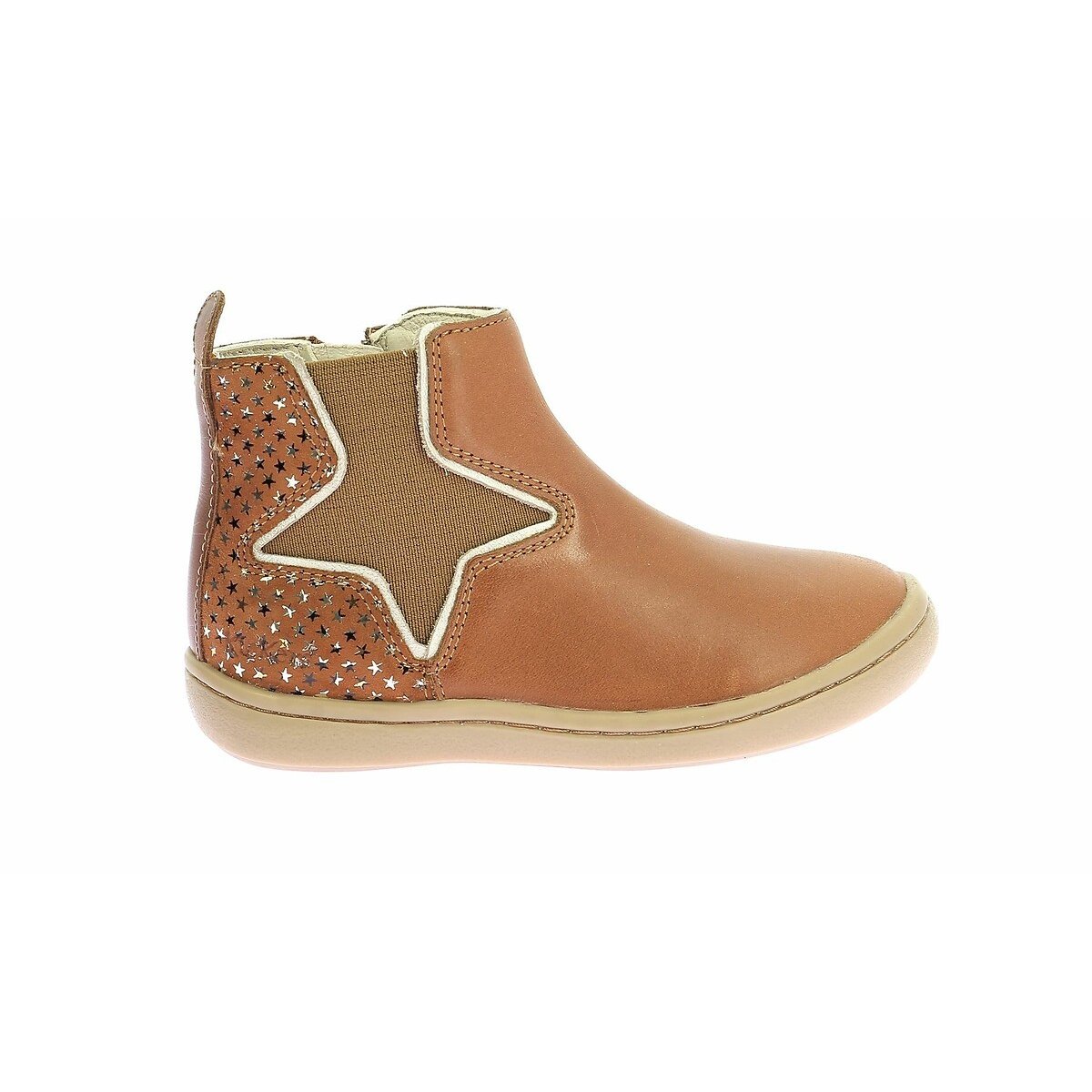 Bottines Chelsea en cuir Kick Popstar camel, KICKERS