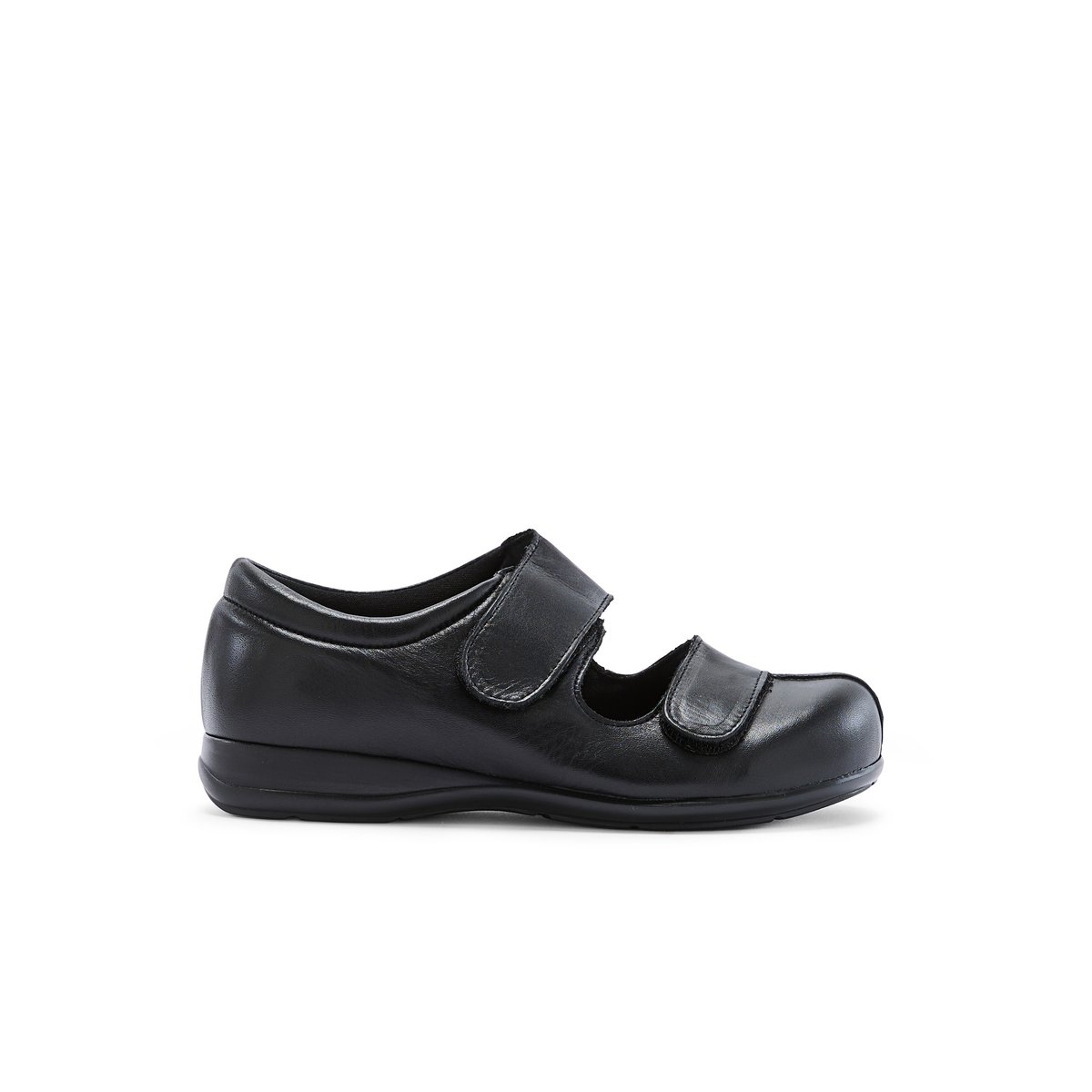 Derbies cuir pour pieds ultra-sensibles noir, PEDICONFORT
