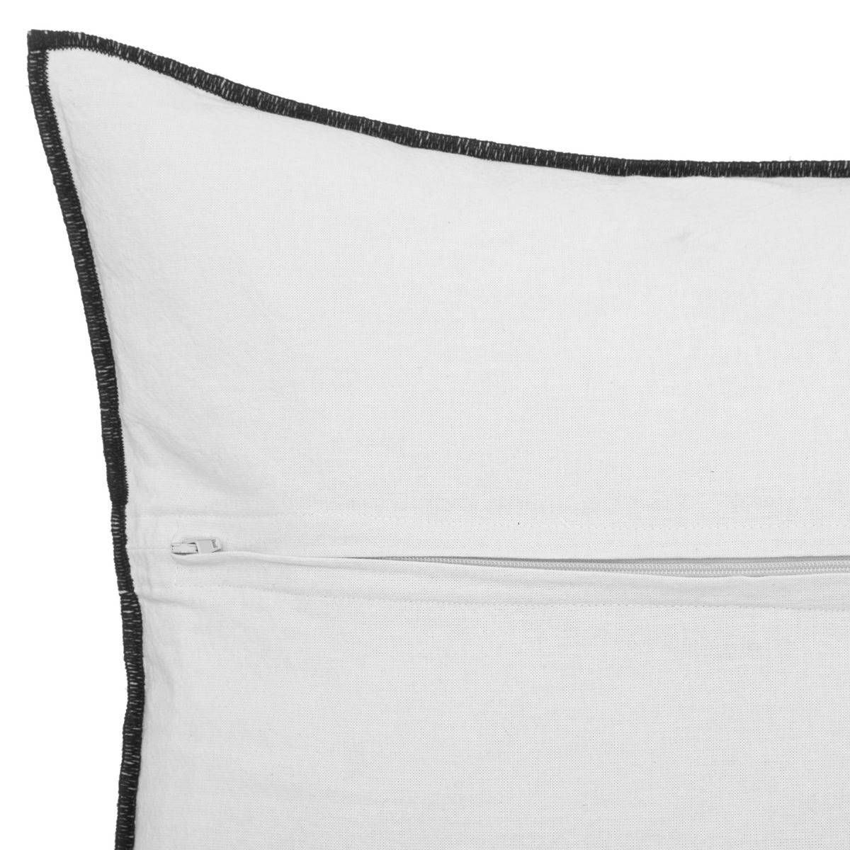 Coussin en coton LINAH blanc, ATMOSPHERA