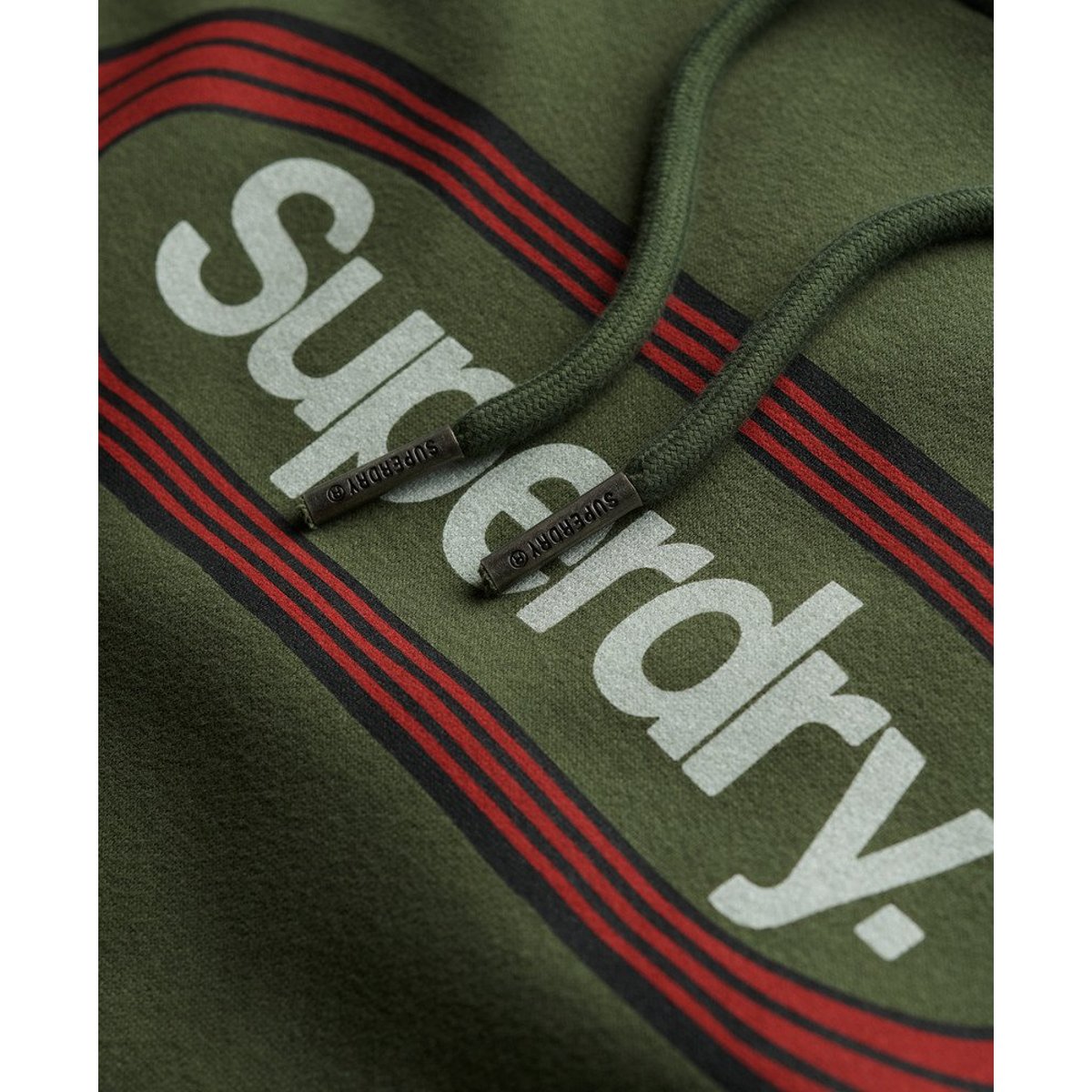 Sweat à capuche Vintage Trade Tab kaki, SUPERDRY